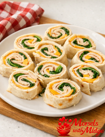 Midge’s High-Protein Turkey & Cheese Pinwheels