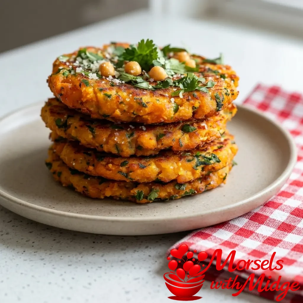 Crispy Chickpea & Sweet Potato Fritters
