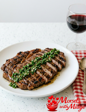 Chimichurri Marinated Ribeye (or Sirloin)