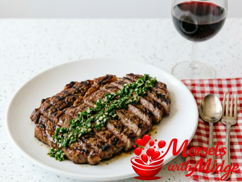 Chimichurri Marinated Ribeye (or Sirloin)